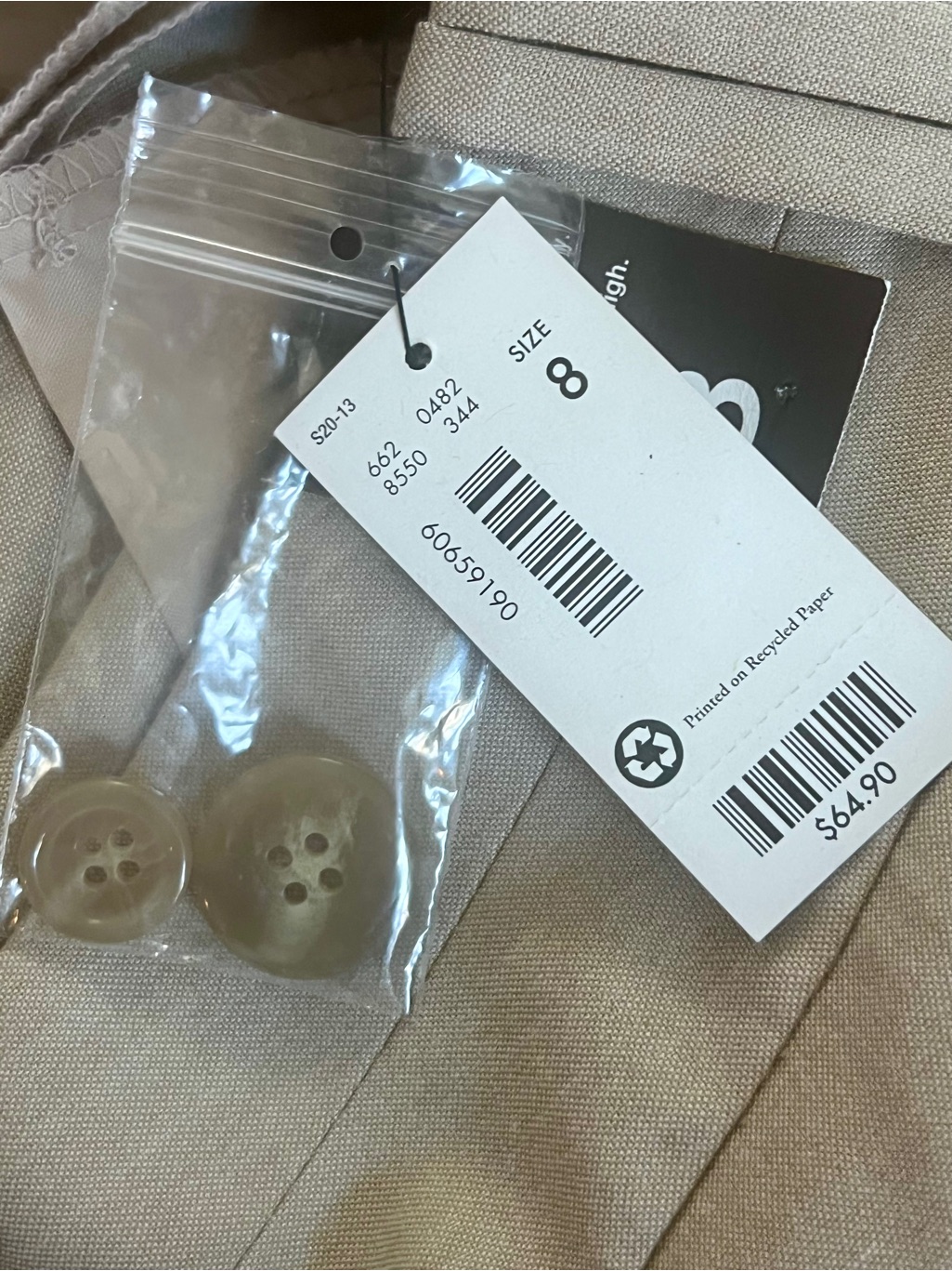 Dress Capri Pants With Spare Buttons — image 5 of 8